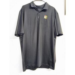 Men’s Adidas Black Golf Polo Hound’s Ear Size XL